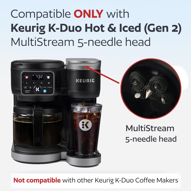 GoodCups 2 Reusable K Cups and Basket Coffee Filter for Keurig K-Duo Hot & Iced Single Serve & Carafe Coffee Maker with MultiStream Technology (Gen 2) - Image 2